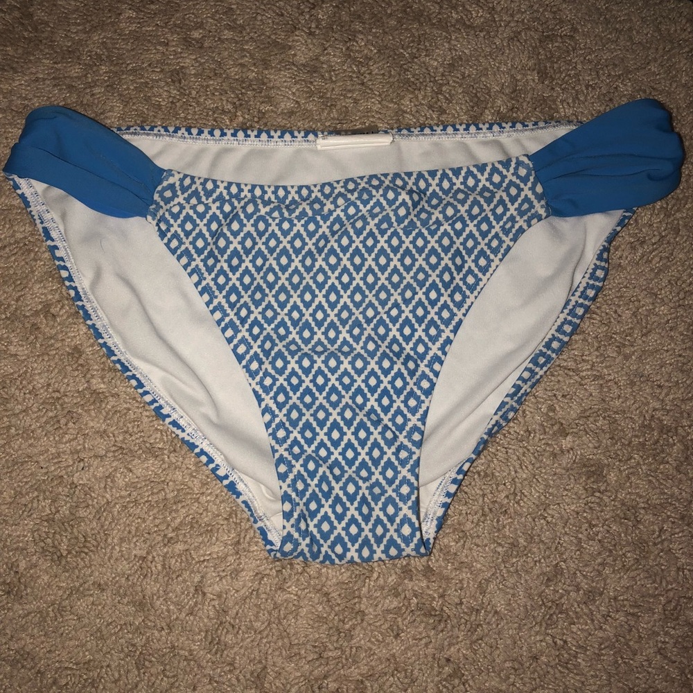 Blue Patterned Bikini Bottoms